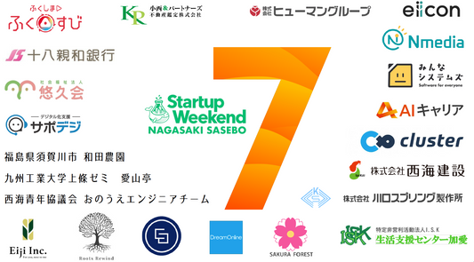 【お知らせ】Startup Weekend 長崎佐世保 vol.7に協賛いたしました
